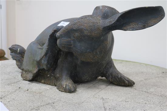 A bronze hare W. approx 65cm